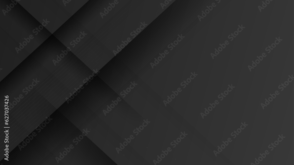Black abstract vector long minimal banner. Light neutral background with arrows and copy space for text. Facebook cover, social media header, web banner