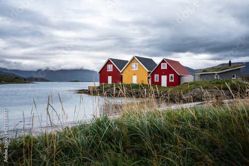 Fischerhütten in Norwegen (Sommarøy)