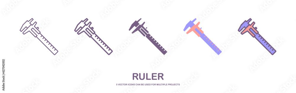 vector icon of ruler