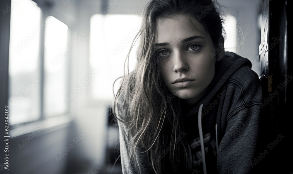 The girl carries the weight of worry and suffering alone, facing pain and stress, with a heart burdened by sadness, anxiety, and grief in solitude. The girl carries the weight of worry and suffering alone, facing pain and stress, with a heart burdened by sadness, anxiety, and grief in solitude.