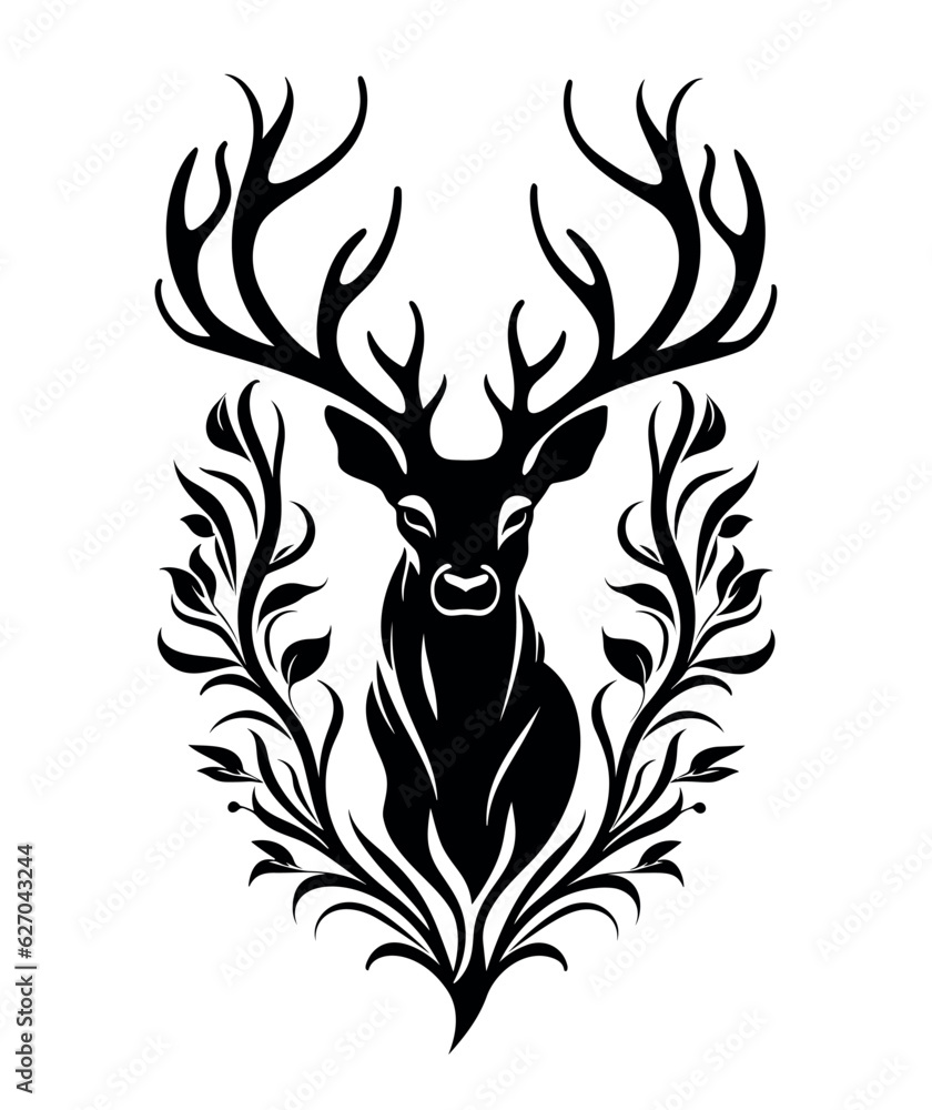Deer Logo, Awesome Simple Vector of Deer, Great for your Hunting Logo, Decal Stickers. Deer Logo, Awesome Simple Vector of Deer, Great for your Hunting Logo, Decal Stickers.