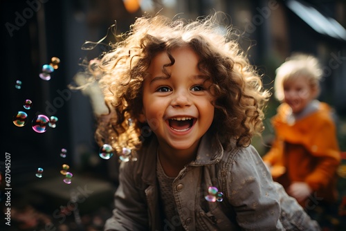 Smiling children, generative AI