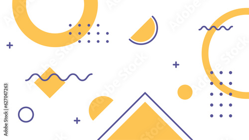 modern abstract frame for background with geometri memphis design