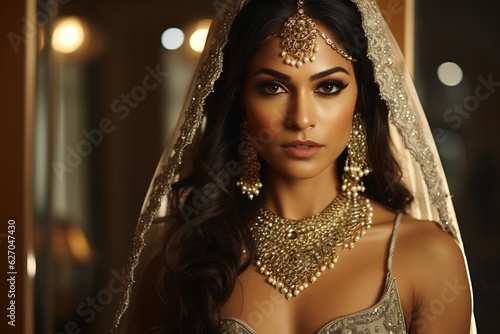 Indian Model in a beautiful traditional wear (generated)