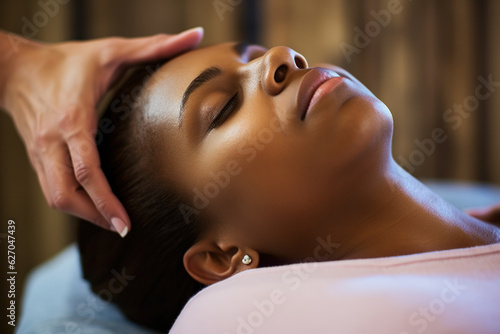 A person practicing progressive muscle relaxation to ease tension. 
