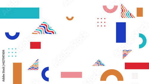 Illustration for hipsters Memphis style.