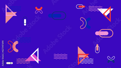 Illustration for hipsters Memphis style.