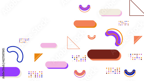 Memphis design background. Abstract memphis background. Geometric elements in memphis background