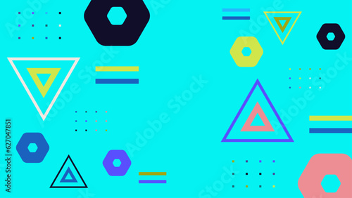 Illustration for hipsters Memphis style.