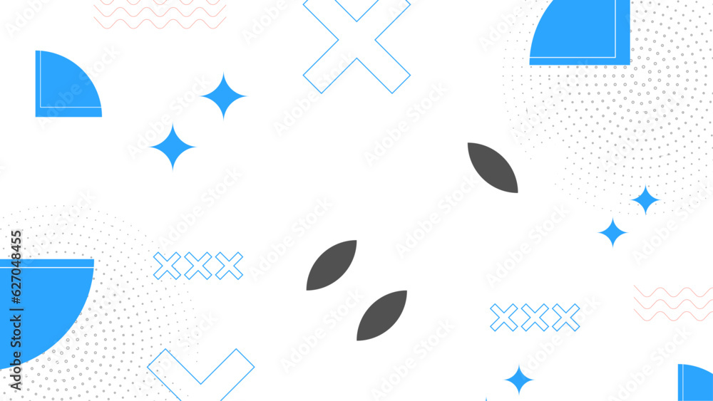 Seamless vector pattern in memphis style. Seamless vector pattern in memphis style.