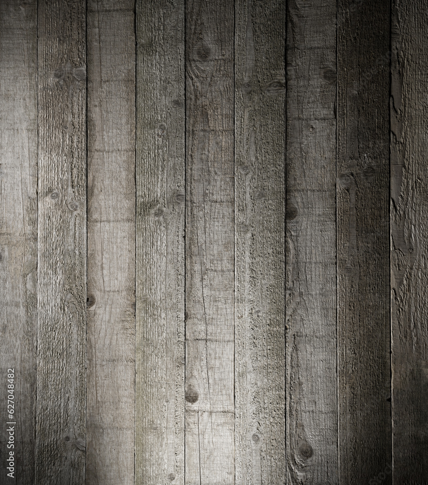 Naklejka premium Spotlights reflected on old wooden wall
