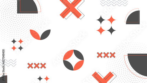 Illustration for hipsters Memphis style.