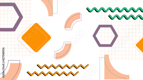 Illustration for hipsters Memphis style.