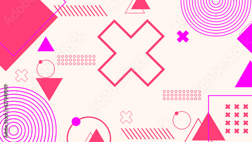 Memphis design, retro elements for web, vintage, advertisement, commercial banner, poster, leaflet, billboard, sale. Collection trendy halftone vector geometric shapes.