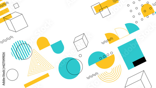 Illustration for hipsters Memphis style.