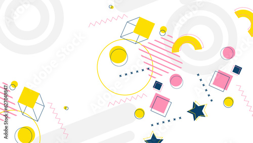 Illustration for hipsters Memphis style.