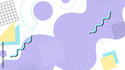 Illustration for hipsters Memphis style.