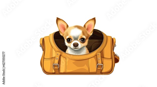 chihuahua dog sitting in a chair
