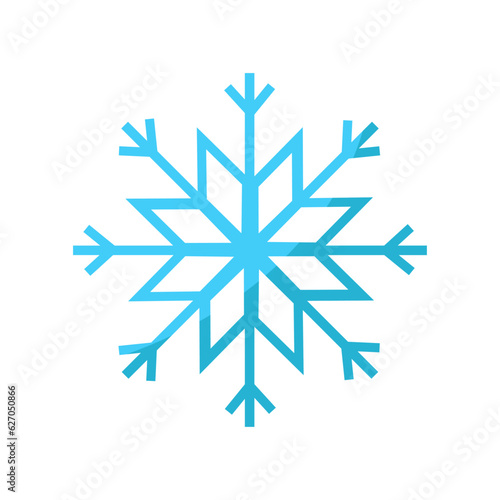 Snowflake vector icon isolated on white background.