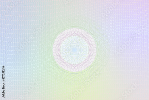 Secure colored guilloche background with rosette