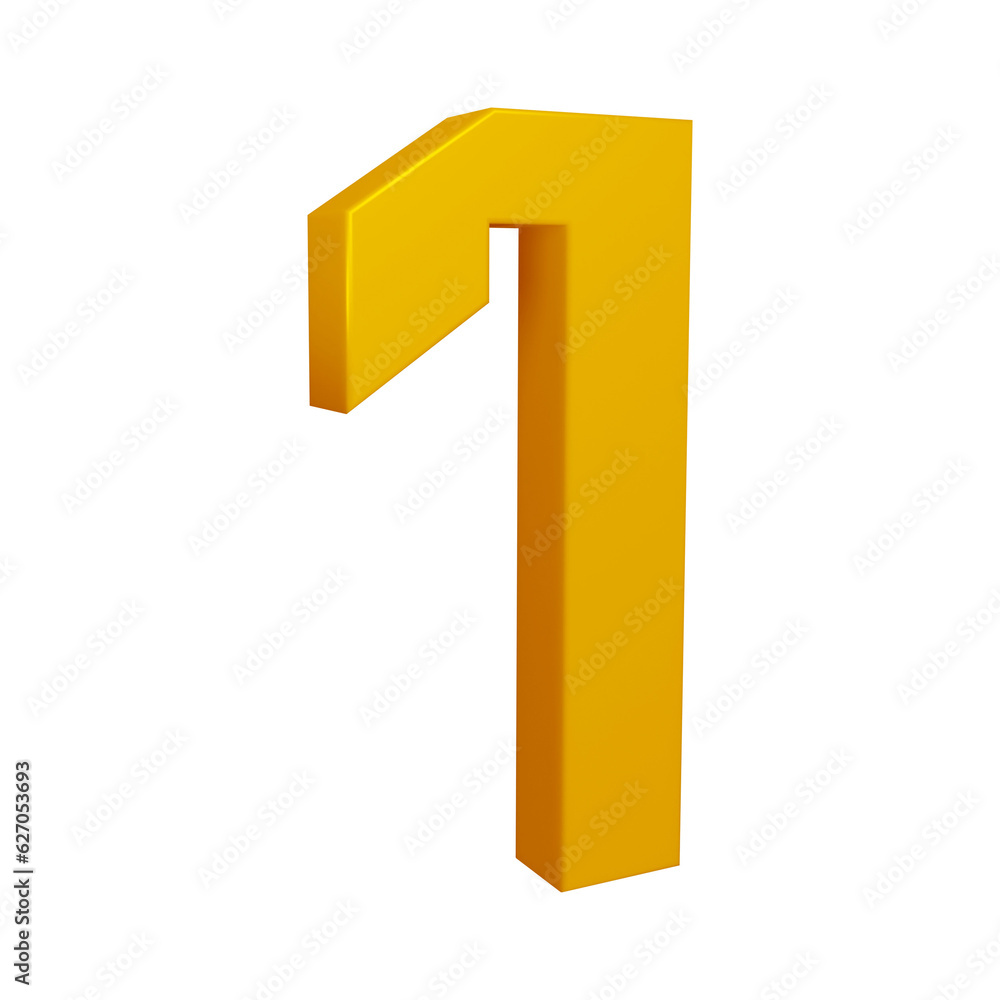 3d golden number 7 design for math, business and education concept 3d golden number 7 design for math, business and education concept