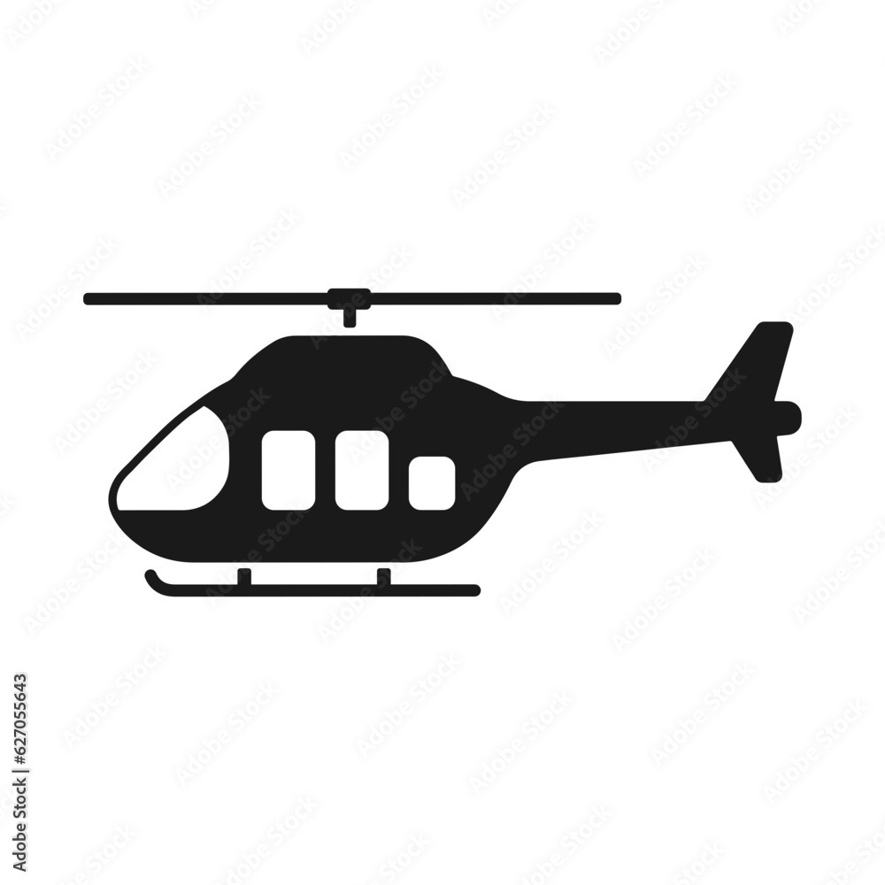 helicopter isolated on white