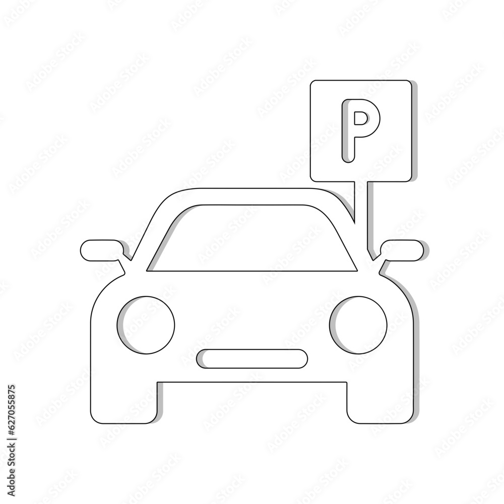 Obraz premium car park icon