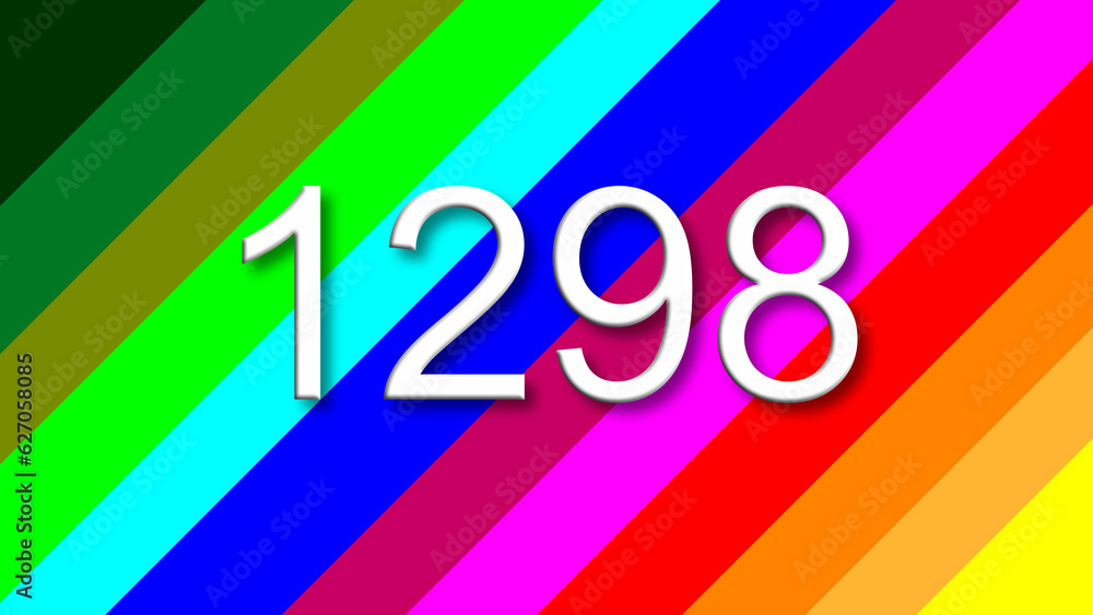 1298 colorful rainbow background year number 1298 colorful rainbow background year number