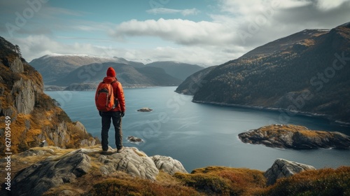 man in the fjord © Aliaksei