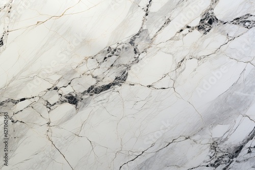 Withe marble with dark inclusions, generative AI