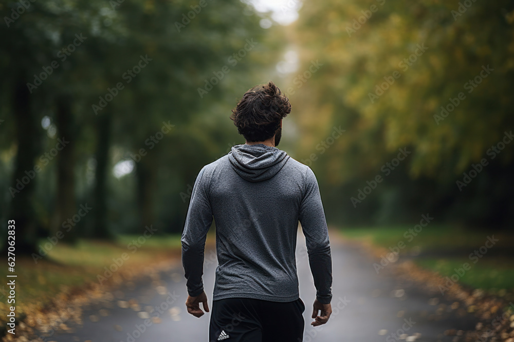 A person taking part in a mental health awareness walk or run.
A person taking part in a mental health awareness walk or run.