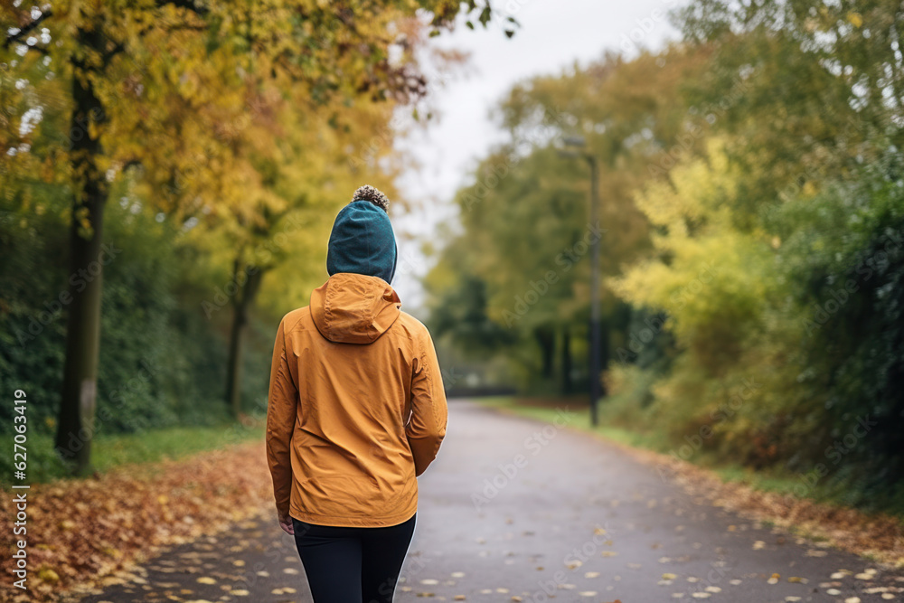 A person taking part in a mental health awareness walk or run.
A person taking part in a mental health awareness walk or run.