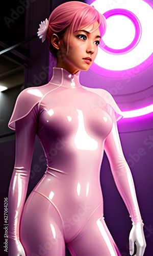 Woman in a Suit / cyberpunk style