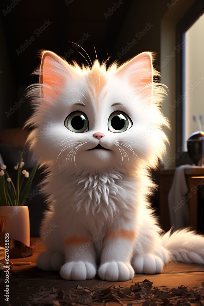 cute little animation kitten
