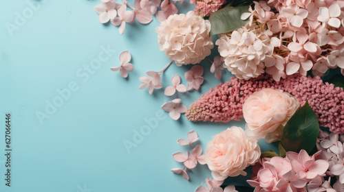 Pastel colored floral background pattern