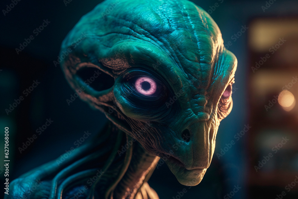 Scary alien. Generative AI Scary alien. Generative AI