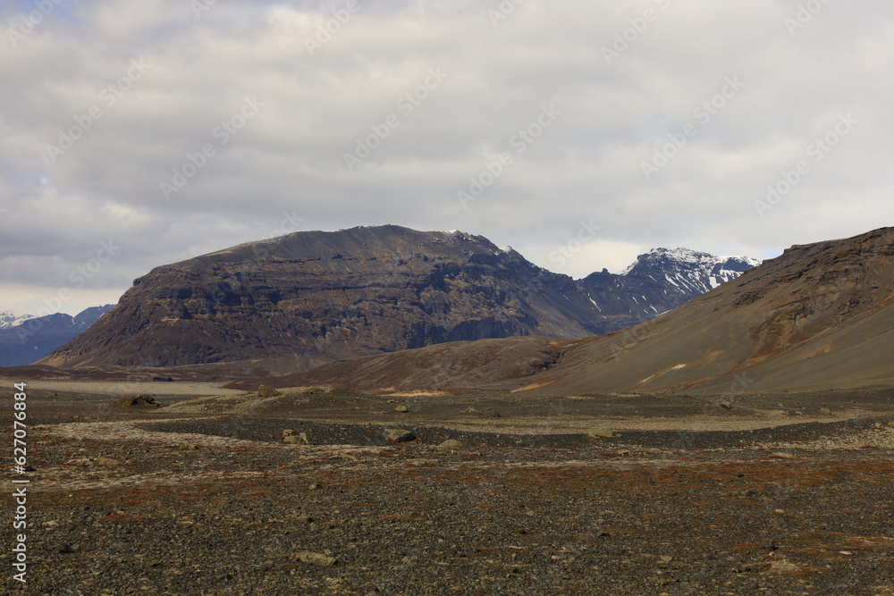 Mountain view located in the Vatnajökull National Park in the south of Iceland