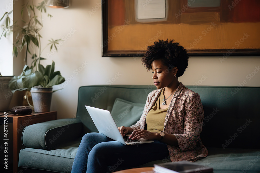 A therapist conducting an online counseling session.
A therapist conducting an online counseling session.