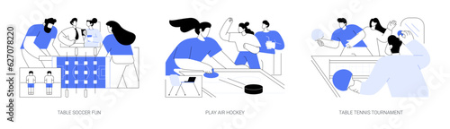 Entertainment with colleagues isolated cartoon vector illustrations se