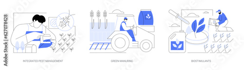 Plant health products abstract concept vector illustrations.