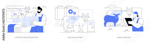 CO2 management abstract concept vector illustrations.