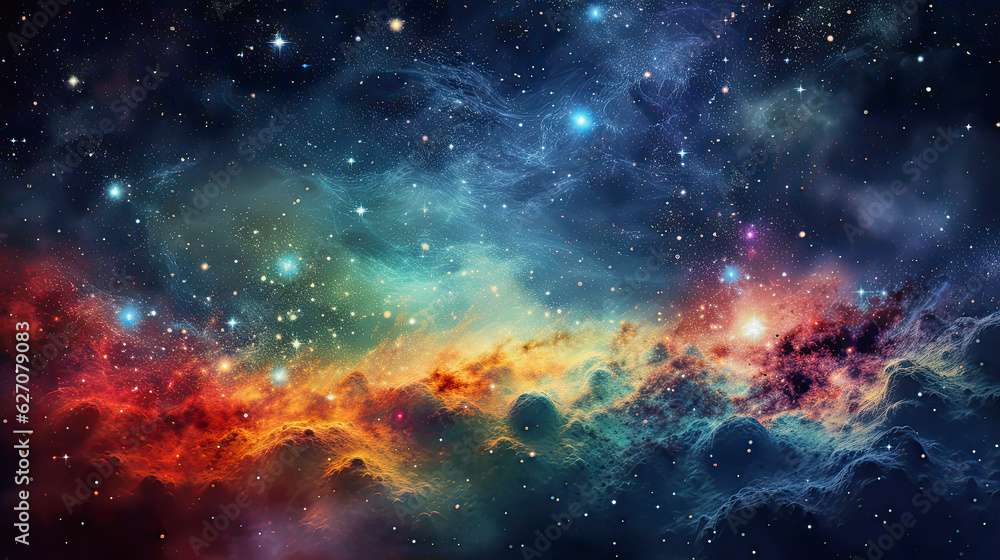 colorful cosmic sky background