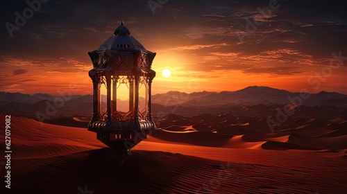 Eastern Arabic lantern on t...