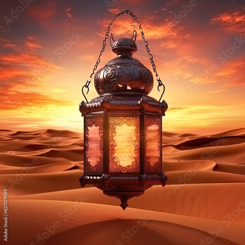 Eastern Arabic lantern on t...
