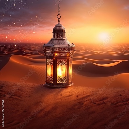 Eastern Arabic lantern on t...