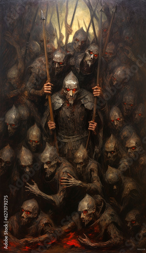 horde of zombie soldiers