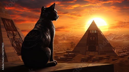 Ancient Egyptian black cat ...
