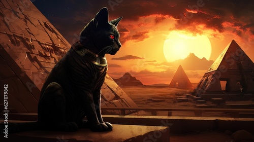 Ancient Egyptian black cat ...
