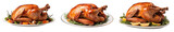 Thanksgiving turkey isolated on transparent white background