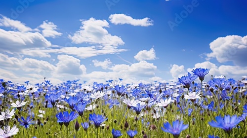 Summer field with cornflowe...